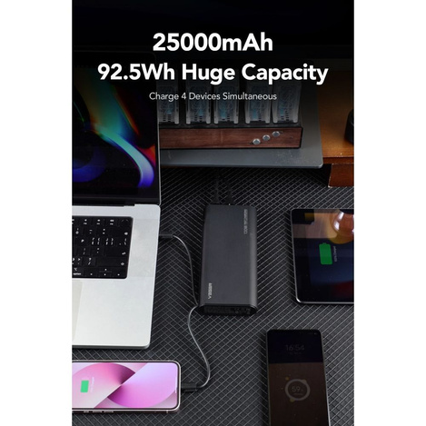 Bateria zewnętrzna (Powerbank) VEGER TCE130 - 25 000mAh Quick Charge PD 130W (W2503)