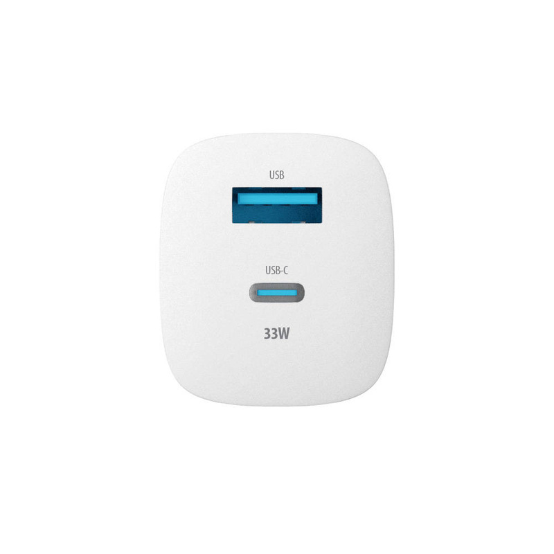 Forever ładowarka sieciowa GaN PD QC TC-05 1x USB-C + 1x USB 33W biała