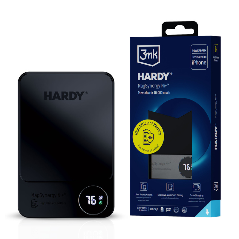 Accessories - 3mk HARDY MagSynergy Ni+ 10,000mAh 22.5W USB 1C1L-Black