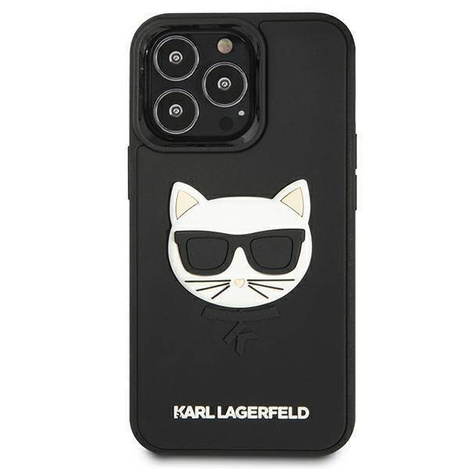 Karl Lagerfeld KLHCP13LCH3DBK 13 Pro / 13 6.1 &quot;black / black hardcase 3D Rubber Choupette