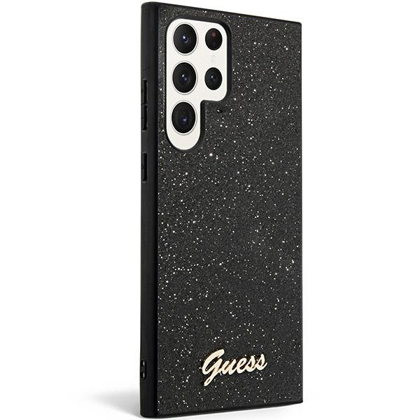 Oryginalne Etui GUESS Hardcase GUHCS24LHGGSHK do Samsung S24 Ultra (Glitter Script / czarny)