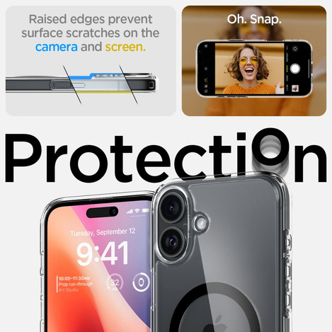 Spigen Ultra Hybrid MAG iPhone 16 MagSafe czarny/black ACS08206
