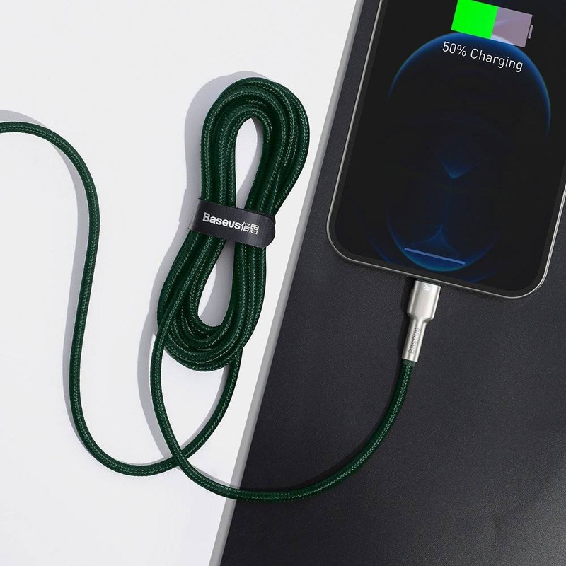 Baseus Cafule Series Metal Data Cable Type-C to iP PD 20W 2m Green