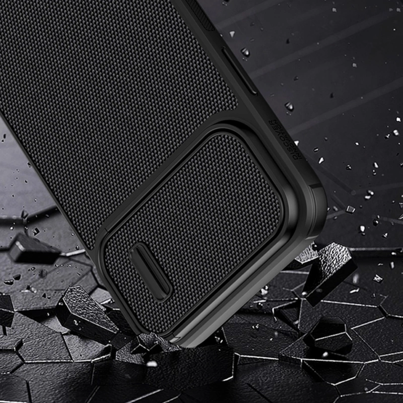 Nillkin Textured S Case for iPhone 14 Plus, armored cover with camera cover, blue