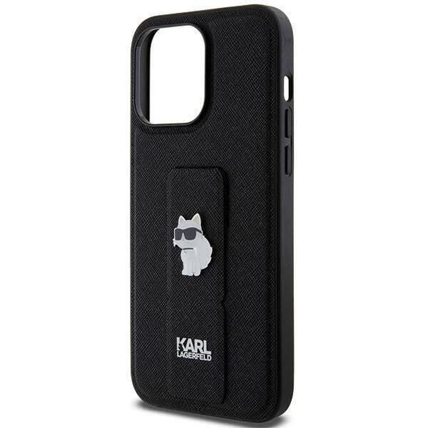 Karl Lagerfeld nakładka do iPhone 13 Pro 6,1&quot; KLHCP13LGSACHPK HC GRIPSTAND SAFFIANO CHOUPETTE PINS czarna