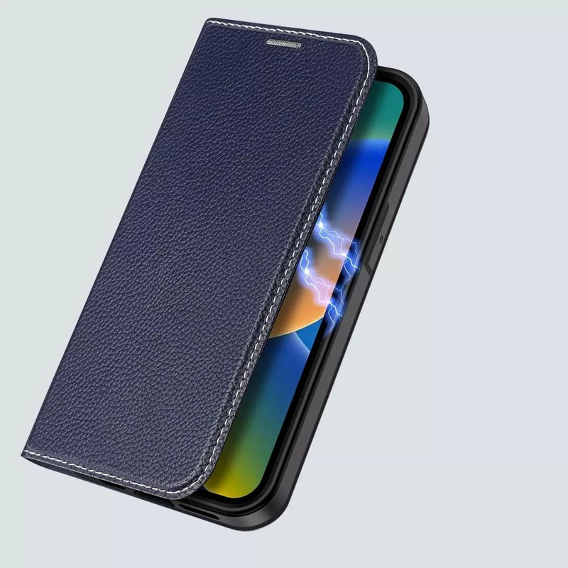Dux Ducis Skin X2 Hülle für iPhone 14 Plus Hülle mit Magnetklappe blau