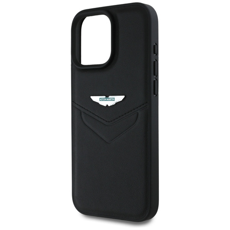 Etui Aston Martin HC Leather Victory Design do iPhone 16 Pro Max czarny