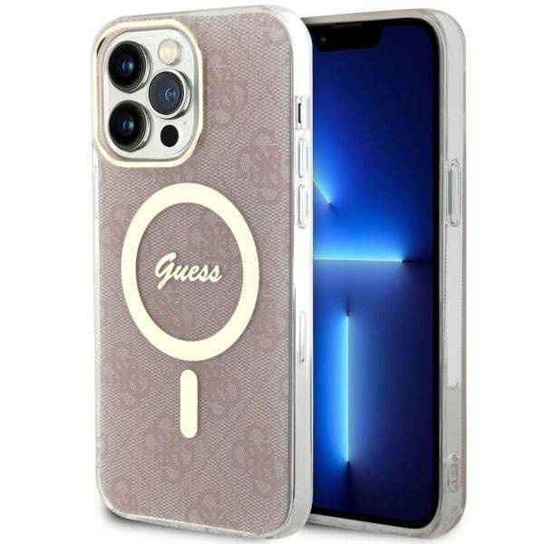 Guess GUHMP14XH4STP iPhone 14 Pro Max 6.7" pink/pink Hardcase 4G MagSafe