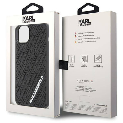 Karl Lagerfeld nakładka do iPhone 15 Plus 6,7" KLHCP15M3DMKRLK czarna HC 3D Multi Logo