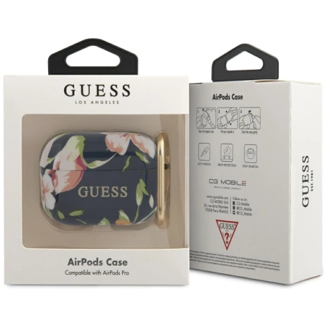 Guess GUACAPTPUBKFL03 AirPods Pro cover niebieski/blue N.3 Flower Collection