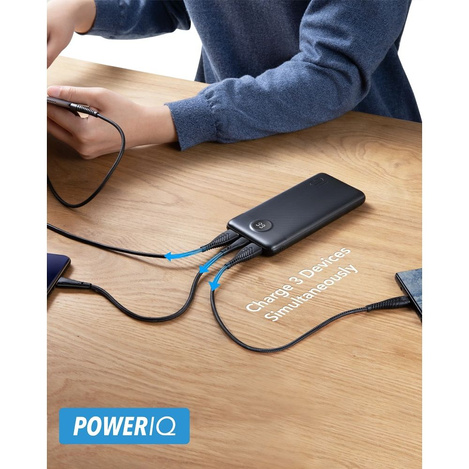 Bateria zewnętrzna (Powerbank) VEGER L10 - 10 000mAh LCD czarny (W1105)