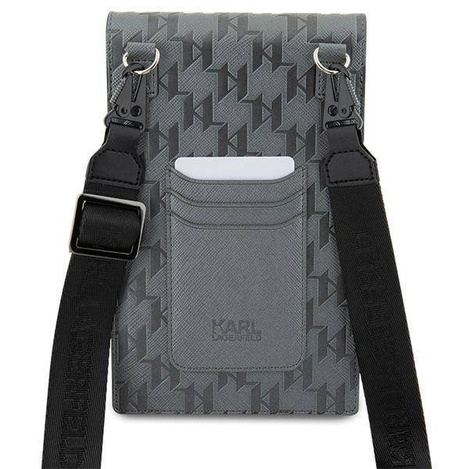 Sack Karl Lagerfeld Saffiano Monogram Ikonik (KLWBSAKHPKG) silber