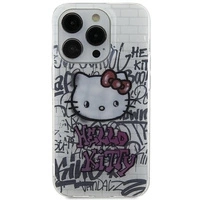 Hello Kitty IML Kitty On Bricks Graffiti Hülle für iPhone 15 – weiß