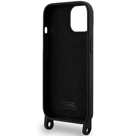 Karl Lagerfeld KLHCP15SSCBSCNK iPhone 15 6,1&quot; Hardcase schwarz/schwarz Crossbody Silikon Choupette