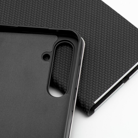 Kabura LUNA Book Carbon do SAMSUNG A10 czarny