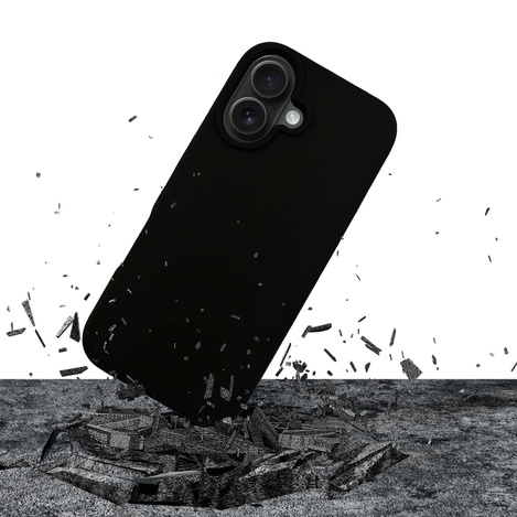 3MK Silicone Case iPhone 16 6.1" czarny/ black