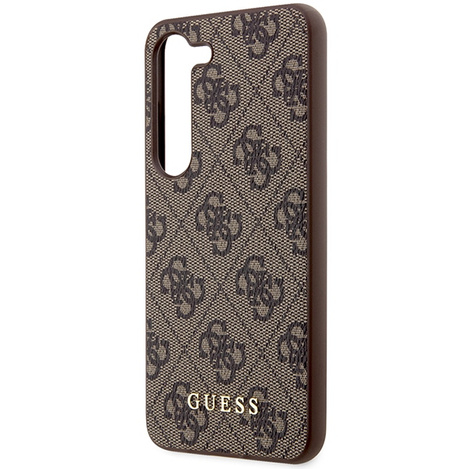 Guess 4G Metal Gold Logo case for Samsung Galaxy S24+ - brown