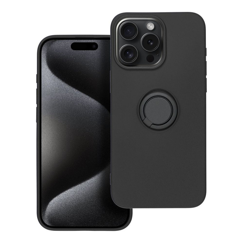 Futerał SILICONE RING do IPHONE 15 PRO MAX czarny