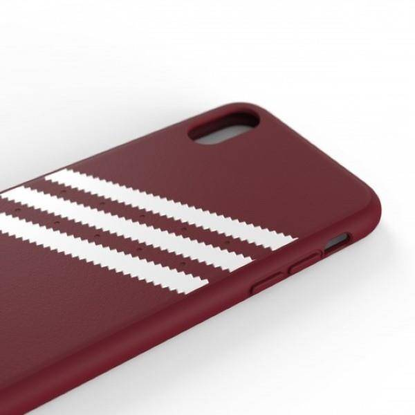 Original Handyhülle IPHONE X / XS Adidas OR Booklet Case Suede (33282) burgund