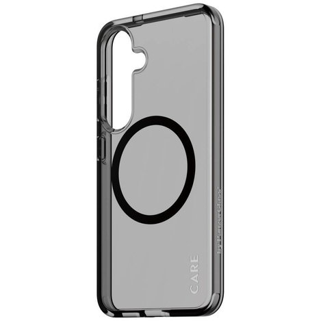 Etui CARE by PanzerGlass Flagship Urban Combat Black QI do Samsung Galaxy S25 - półprzezroczysty dymny