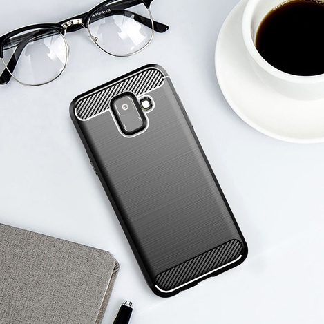 Schutzhülle SAMSUNG GALAXY A6 2018 Nexeri Carbon Gepanzert schwarz