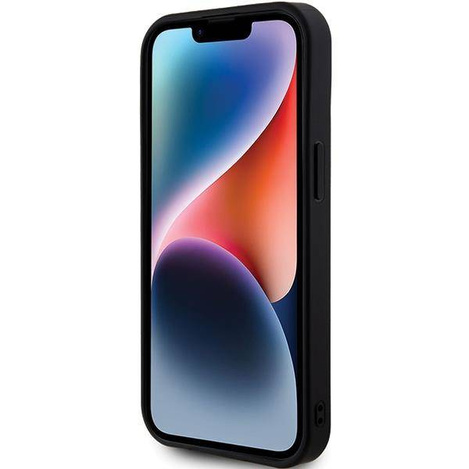 Guess nakładka do iPhone 15 6,1" GUHCP15SPFGSBSP jasnoróżowa HC Rhinestone Meta Logo