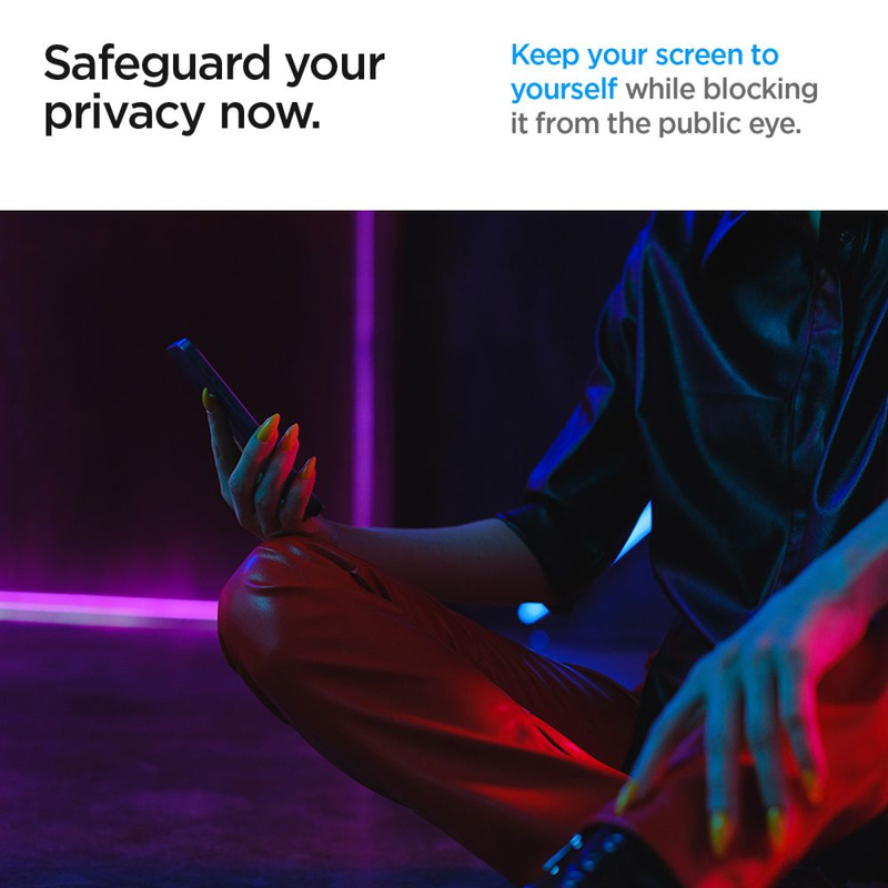 Spigen Glas.tR EZ Fit Privacy gehärtetes Glas für Samsung Galaxy S24 Ultra - 2 Stk.