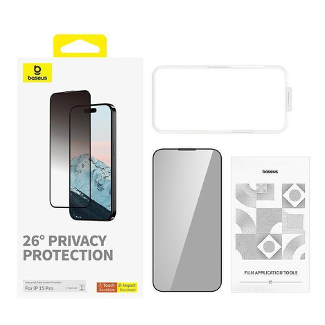 Szkło Hartowane APPLE IPHONE 15 PRO Baseus Diamond Glass Prywatyzujace