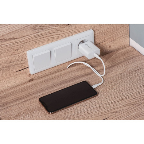 Forcell Ładowarka Sieciowa ze złączem USB typ C i kablem lightning - 3A 20W z funkcją ładowania PD i QC 4.0