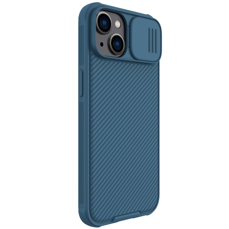 Nillkin CamShield Pro Magnetische Hülle iPhone 14 Plus Cover Kameraschutz Blau (mit MagSafe)