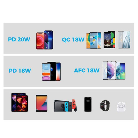 Powerbank Joyroom JR-W020 20W 10000mAh MagSafe + kabel USB-C - USB-C 0.25m - czarny