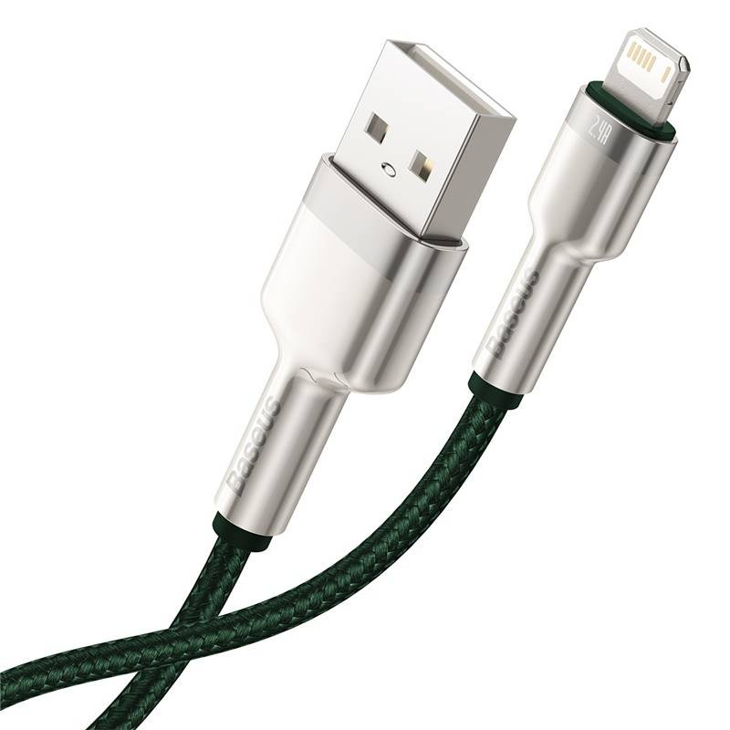 Baseus Cafule Series Metal Data Cable USB to IP 2.4A 2m Green