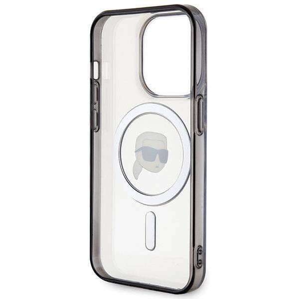 Karl Lagerfeld KLHMP15XHKHNOTK iPhone 15 Pro Max 6,7&quot; transparentes Hardcase IML Karl`s Head MagSafe