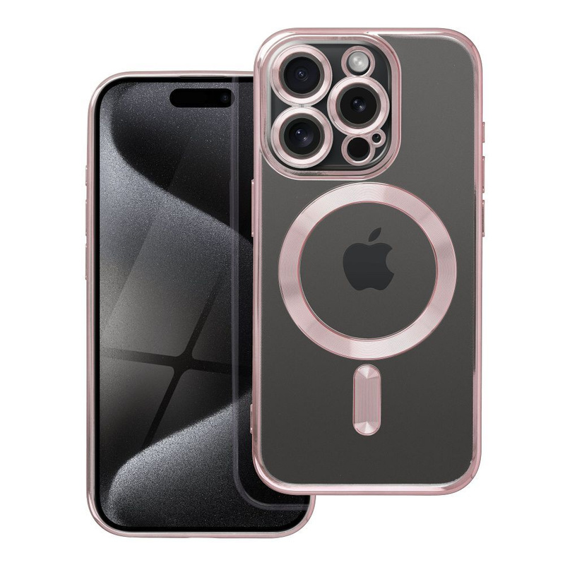 Futerał Electro Mag Cover kompatybilny z MagSafe do IPHONE 15 PRO złoty róż