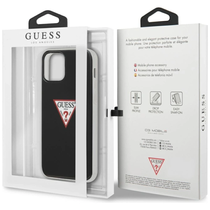 Guess GUHCP12MPCUCTLBK iPhone 12 Pro / iPhone 12 czarny/black hardcase Triangle Collection