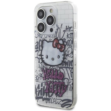 Hello Kitty IML Kitty On Bricks Graffiti Hülle für iPhone 15 Pro Max – weiß