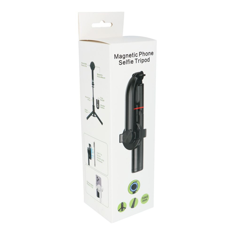 Zestaw / uchwyt selfie z pilotem na bluetooth tripod kompatybilny z MagSafe SSTR-C09 czarny