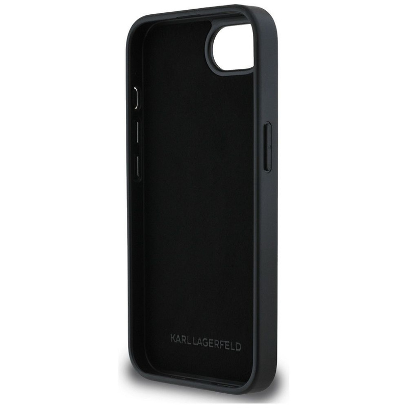 KARL LAGERFELD futerał do IPHONE 16e (SE 4 2025) KLHCPSE4PGKLKIPK (PU Monogram K. Head Pin) czarny