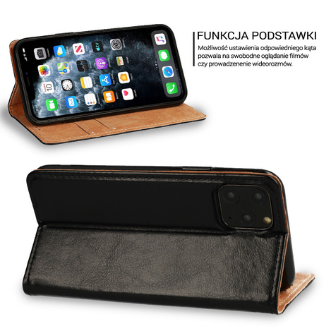 Kabura pozioma BOOK SPECIAL do XIAOMI REDMI 10A CZARNA (skóra)
