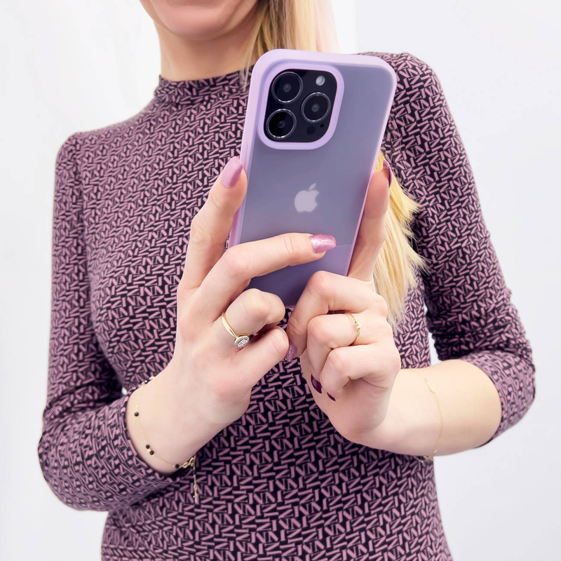 Kingxbar Plain Series Hülle für iPhone 13 Pro Max Silikonhülle grau