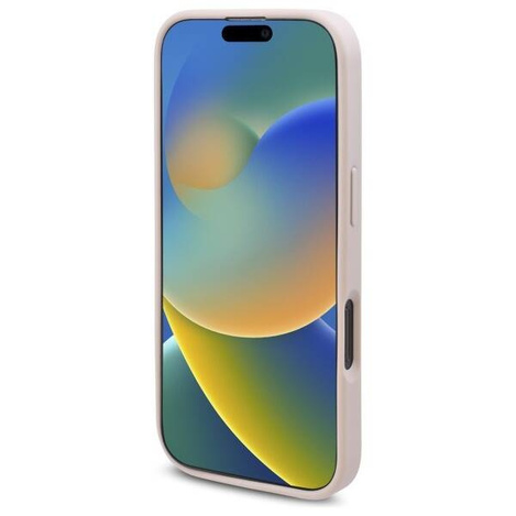 Oryginalne Etui IPHONE 16 PRO Guess Hardcase 4G Flowers Print MagSafe (GUHMP16LP4ROPEMCP) różowe