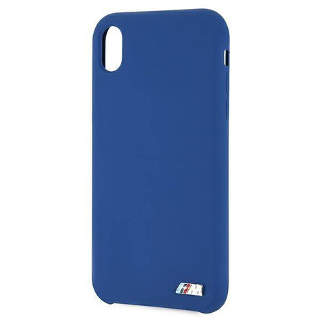 Original Handyhülle IPHONE XR BMW Hardcase Silicone M Collection (BMHCI61MSILNA) blau