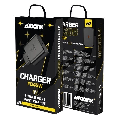 MOONX Netz-Ladegerät MC08 PD 45W 1xUSB-C schwarz