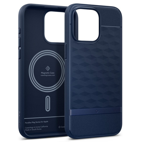 Case APPLE IPHONE 15 PRO MAX Caselogy Parallax Mag MagSafe navy blue