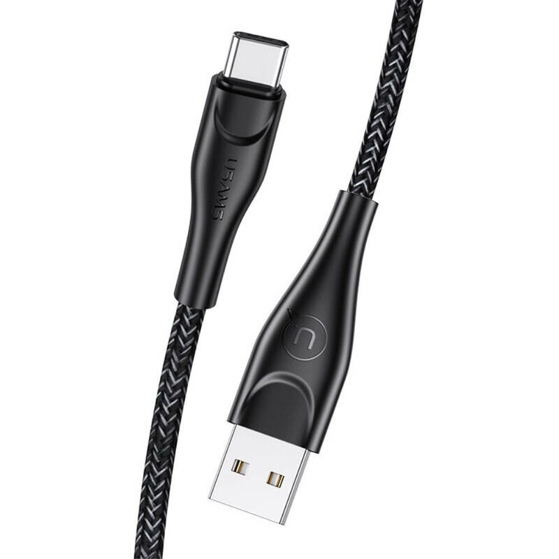 USAMS Kabel pleciony U41 lightning 1m 2A czarny/black SJ391USB01 (US-SJ391) Fast Charge