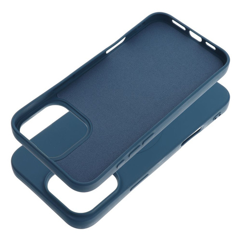 Futerał SILICONE MAG COVER (big hole) kompatybilny z MagSafe do IPHONE 16 Pro Max niebieski
