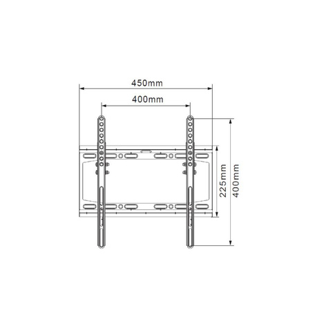 Uchwyt do TV LED / LCD 23 - 55″ 25KG regul. w pionie CV-21 czarny