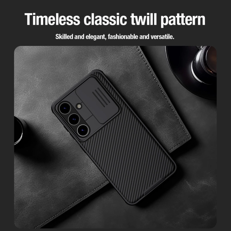 Nillkin CamShield Pro Panzerhülle mit Kameraabdeckung für Samsung Galaxy S24 – Schwarz