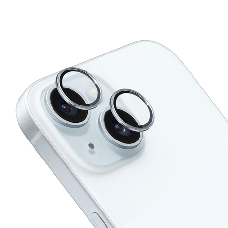3MK Lens Protection Pro iPhone 15 6.1" niebieski/blue Ochrona na obiektyw aparatu z ramką montażową 1szt.