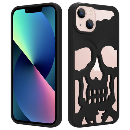 ETUI SKULL IPHONE 13 PRO, MATT BLACK / CZARNY